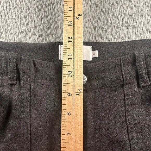 Rhude Pants Mens M‎ Black Linen Cargo Pocket Drawstring Ankle Utility Trousers